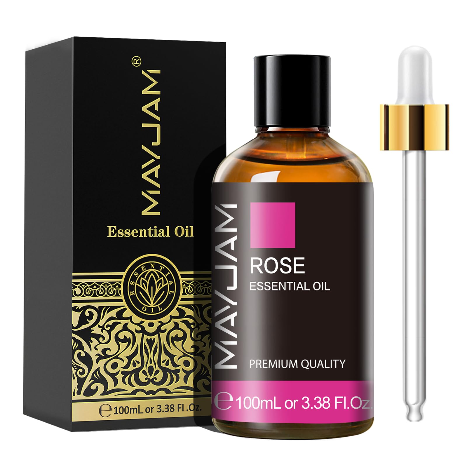 MAYJAM Rose Essential Oils 100ML, Rose Oil for Diffuser, Humidifier, DIY, Home, Office