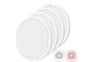 SHUFUDEJA 4 Pack Nail Dust Collector Replacement Filter Compatible with MelodySusie Nail Dust Collectors, Models SPro/ XC320J, Attach 99% of Nail Dust and Fly Ash, Reusable Acrylic Nail Tool, White