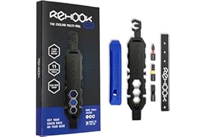 Rehook PLUS - Lightweight Bike Multi Tool for Cyclists. Includes Tyre Levers, Spoke Keys, Chain Tool, Wrench, Hex, Screwdriver