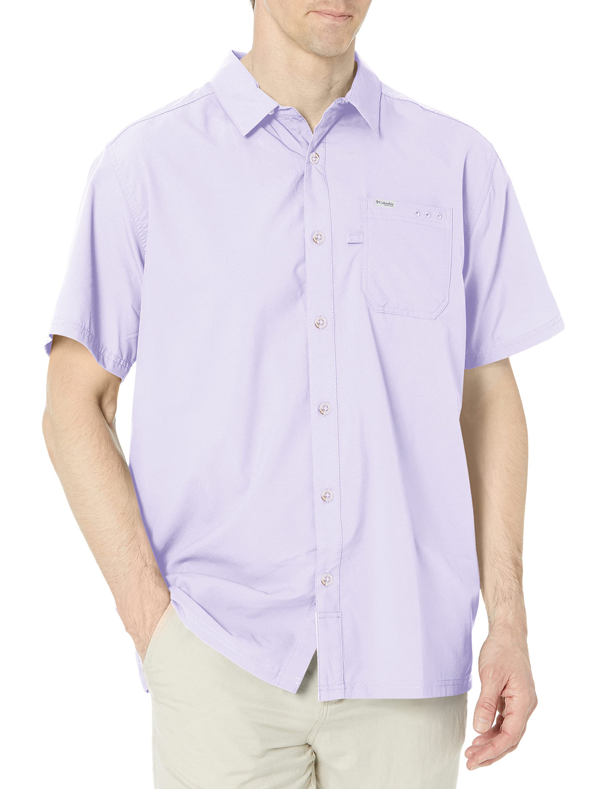 Columbia Men's Slack Tide Camp Shirt, Soft Violet, 4X Big Image