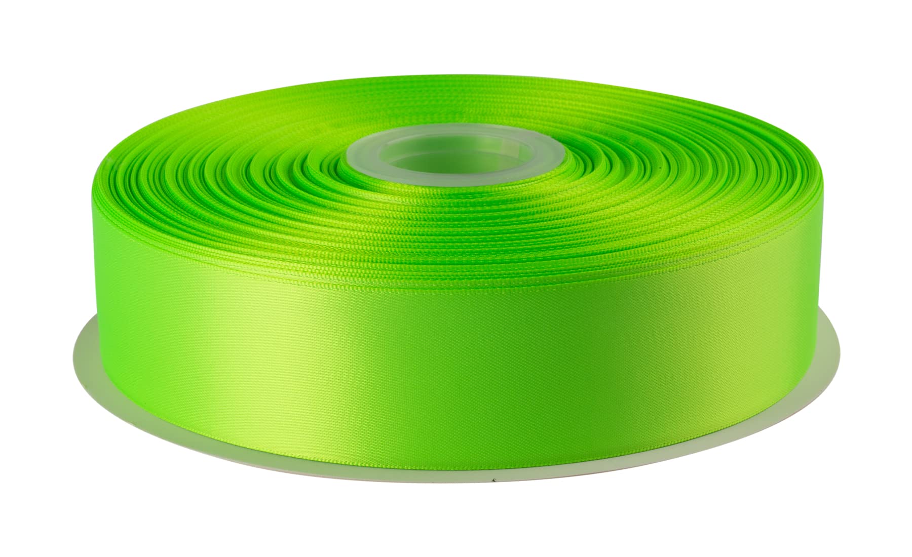 Double Faced Satin Ribbon, 38mm X 91M, Solid Polyester Ribbon for Gift Wrapping, Crafts, Wedding Party Ceremony Decoration, Floral Arrangement, Sewing (Key Lime)
