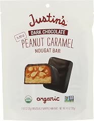 JUSTINS Organic Dark Chocolate Peanut Caramel Bar Bag, 4.2 OZ