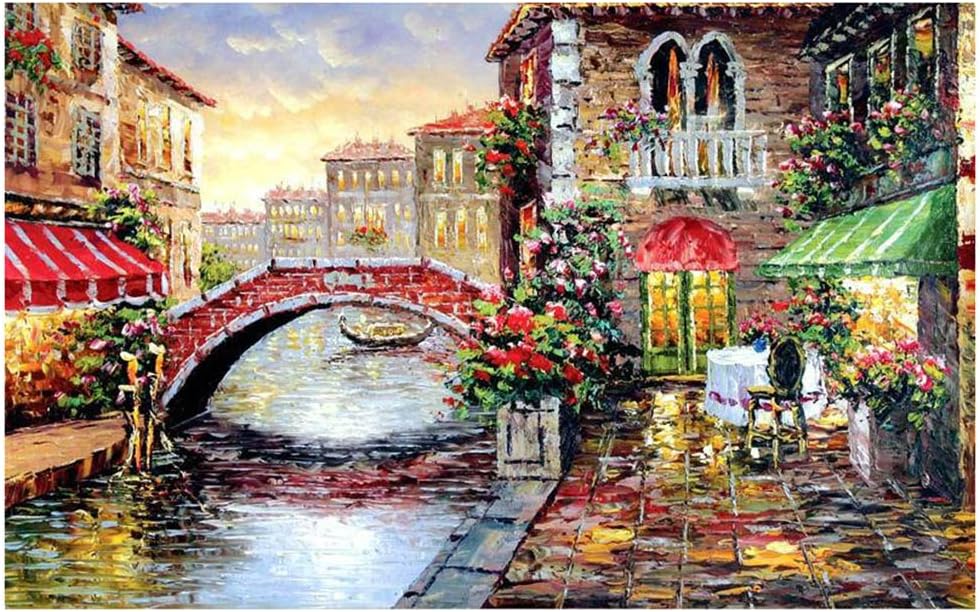 Puzzles for Adults Kids 1000 Pieces, RYGHEWE Large Jigsaws Puzzles Home Entertainment Educational Landscape Puzzles Toy Assembling Games - 750 x 50 cm (12D)