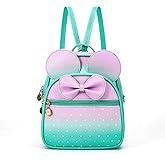 KL928 Girls Mini Backpack Bowknot Polka Dot Cute Small Daypacks Convertible Shoulder Bag Purse for Women