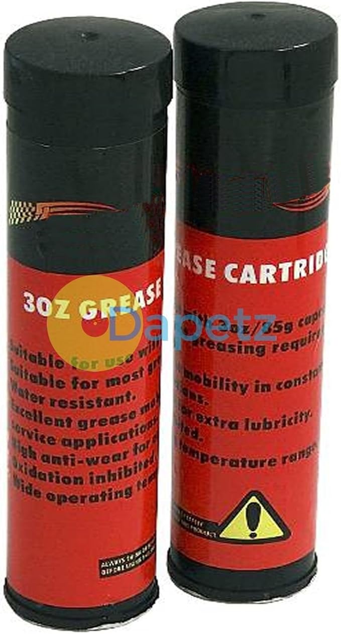 Dapetz ® 2 x Large Grease Gun Cartridges 3oz Refill Grease