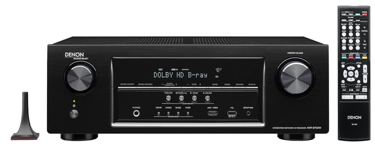 Denon AVR-S700W 7.2-Channel Network AV Receiver with Bluetooth and Wi-Fi (Discontinued by Manufacturer)