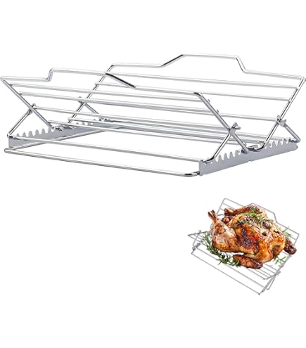 thumbnail image 2 of AGIgear Adjustable Chicken Roasting Rack,Non-Stick Roasting And Cooling Rack 2 of 13