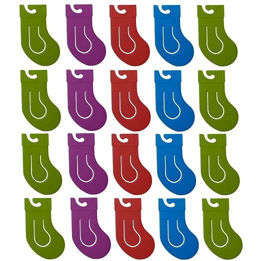 40 Stück Sockenklammern aus Silikon Anbringung Socken Clips für Waschmaschine und Trockner - einfaches Sockensortieren von So