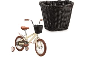 YMHOART Kids Bike Basket for Boys Girls, Front Toddler Tiny Tricycle Baskets Strider Bike Accessories Small Scooter Arts and Crafts Bike Decoration accessorieskit for Girls