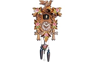OFF THE WALL TOYS Alexander Taron Importer 532-9Q Engstler Battery-Operated Cuckoo Clock-Full Size-14 H x 9.5" W x 6.5" D, Brown