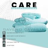 GC GAVENO CAVAILIA Fade Resistant Turquoise Bath Towels Set 2PK 700 GSM view 6