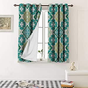 shenglv - Cortina Opaca marroquí para Ventana con diseño geométrico de