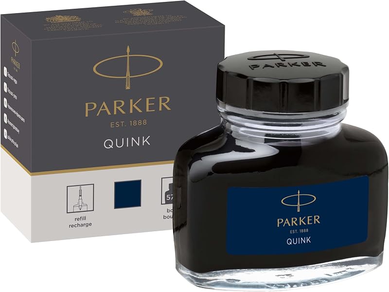 Parker Fountain Pen Ink Bottle Blue-Black QUINK 57 ml