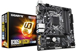GIGABYTE B365M DS3H (LGA1151/Intel/Micro ATX/USB 3.1 Gen 1 (USB3.0) Type A/DDR4/Motherboard), 10.43 x 10.43 x 2.12 inches