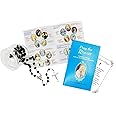 Pray The Rosary Booklet - How To Pray The Rosary Pamphlet, Black Glass Beads Catholic Rosary With Crucifix Cross and Virgin Mary Centerpiece, Rosaries Case, The Lord's Prayer Card | Set of 5 Items