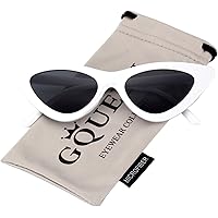 GQUEEN Gafas Vintage Clout Lentes de sol tipo ojo de gato Estilo a la moda y con protección UV lentes tipo Kurt Cobain…