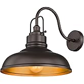 zeyu 18 Inch Barn Light, Farmhouse Outdoor Sconces Wall Lighting, Outdoor Barn Light for Garden Garage, Oil Rubbed Bronze Fin