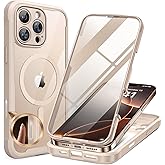 Miracase Magnetic for iPhone 16 Pro Case Full-Body Phone with Built-in Glass Screen Protector, [Compatible with MagSafe] Military Drop Proof 16 Pro Cover Bumper 6.3 inch, Desert