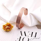 Jeracol Copper Magnetic Bracelet for Men Women 3500 Gauss Adjustable Cuff view 8