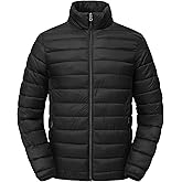 Zoofly Mens Winter Coats Thermal Lightweight Puffy Jackets Men Waterproof Warm Puffer Coat with Zip Pockets
