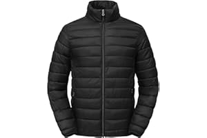 Zoofly Mens Winter Coats Thermal Lightweight Puffy Jackets Men Waterproof Warm Puffer Coat with Zip Pockets