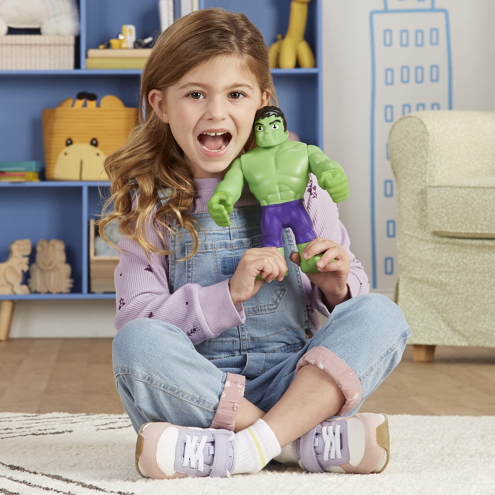 Spidey and his Amazing Friends Marvel Supersized Hulk 9-inch Action Figure,Preschool Super Hero Toy,Kids Ages 3 and Up,Avengers Action Figures