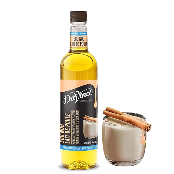 DAVINCI GOURMET SUGAR-FREE EGG NOG SYRUP, 25.4 FLUID OUNCES (PACK OF 1)
