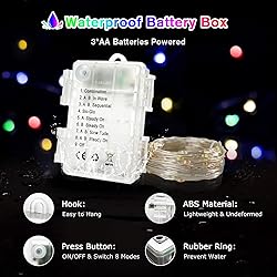 JMEXSUSS 2 Pack Color Changing Fairy Lights Battery
