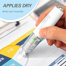 BITOSEE Refillable Retractable Quick Dry White Out