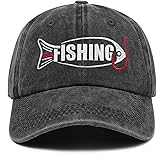 Embroidered Fishing Hats Adjustable Buckle Baseball Caps Dad Hat Unique Gifts for Men Women Fishing Lover