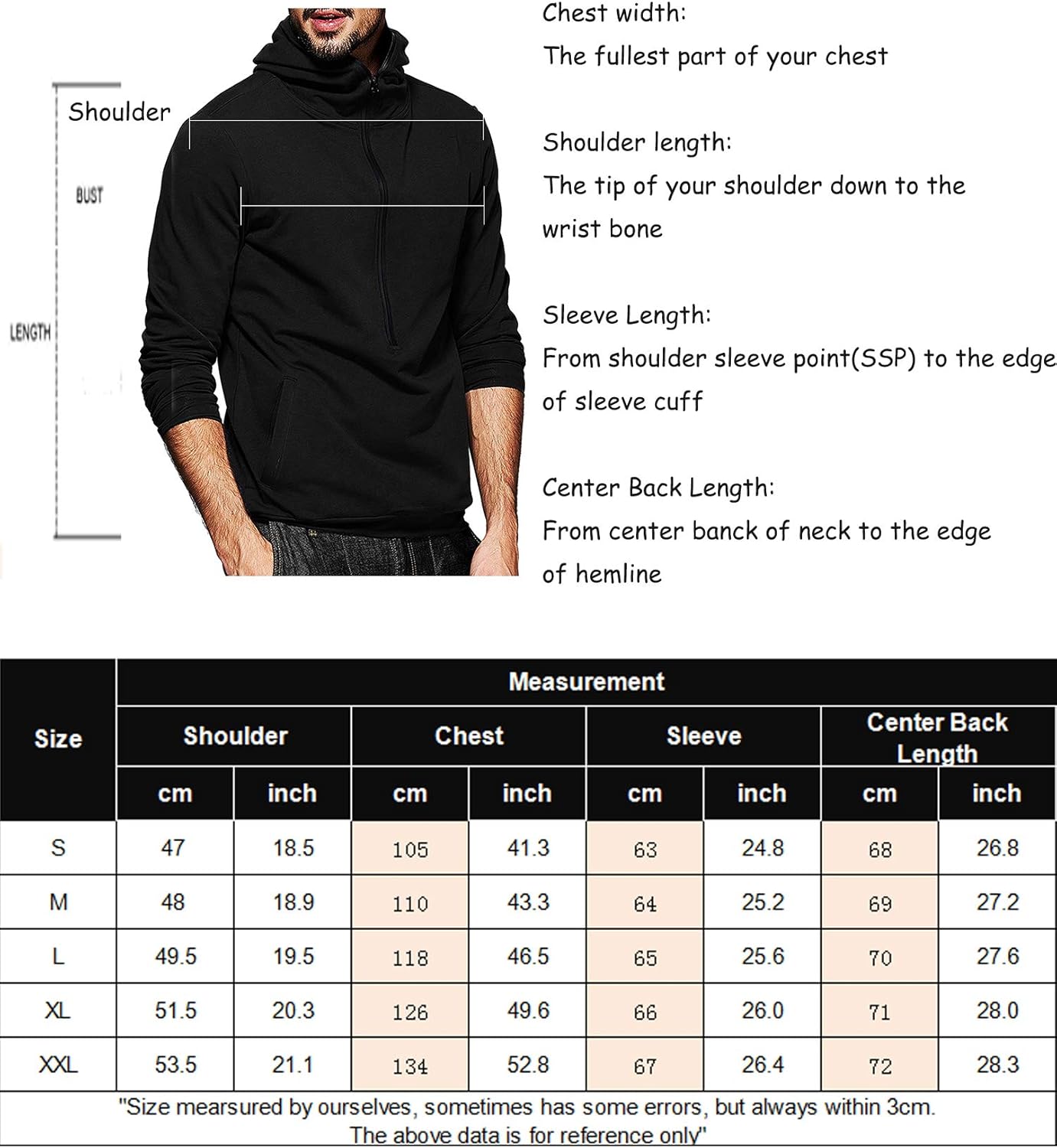 LecGee Men's Hooded Sweatshirt Casual Long Sleeve Pullover Hoodie 1/2 Zip Hoodies with Pockets at  Men’s Clothing store