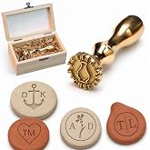 Custom Pottery Stamp for Clay, Personalized Ceramic Stamp with Logo | Brass head; upload name, initials or artwork; for polymer clay and soft ceramics; clear maker marks; gift for potters
