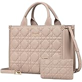 LOVEVOOK Purses and Handbags for Women, Handbags Shoulder Bags Black Purses and PU Leather Top Handles for Lady