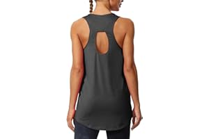 Cakulo Workout Long Tank Tops for Women Plus Size Loose Fit Athletic Exercise Gym Muscle Sleeveless Shirts Tops