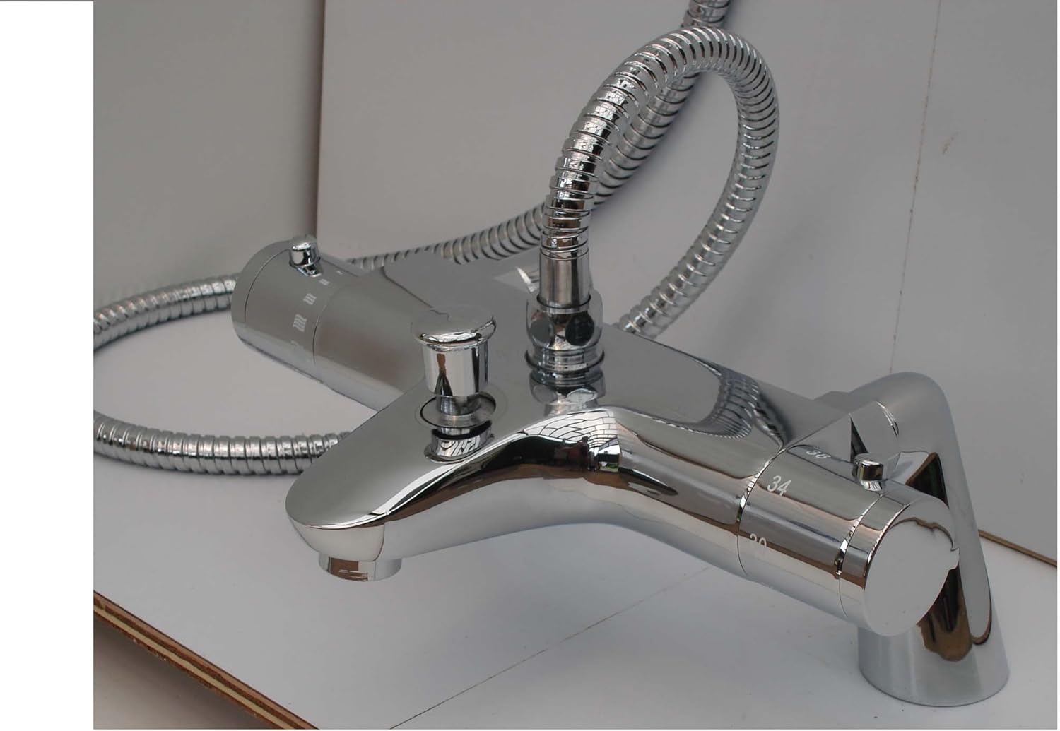 Super Saturday OurTaps Thermostatic Bath Shower Mixer Taps MPN TMC 109 Deck Mounted With Top