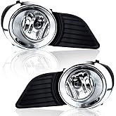 RP Remarkable Power Fog Light for 2011-2017 Sienna 2011 2012 2013 2014 2015 2016 2017 Bumper Lights Set with Wiring Harness&amp; Switch Clear Lens Chrome&amp; Black Cover
