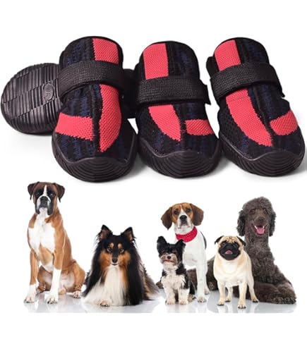Dog Socks Lukovee Dog Shoes Breathable Non-Slip Rubber Sole Dog