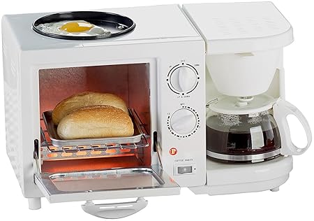 Rosenstein & Söhne Frühstückscenter: Kompakter 3in1-Frühstücksofen, 1.150 Watt (Frühstückcenter)