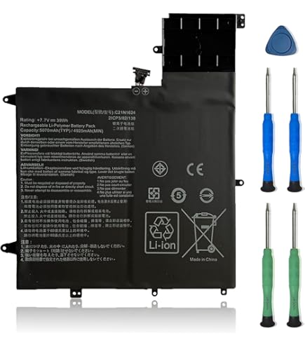 asus zenbook Flip ux370 極美品　バッテリー新品 Amazon.com: Hubei C21N1706 Laptop Battery Compatible with Asus