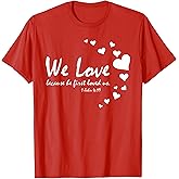 Cute Christian Valentines Day Gifts Women Bible Verse Heart T-Shirt