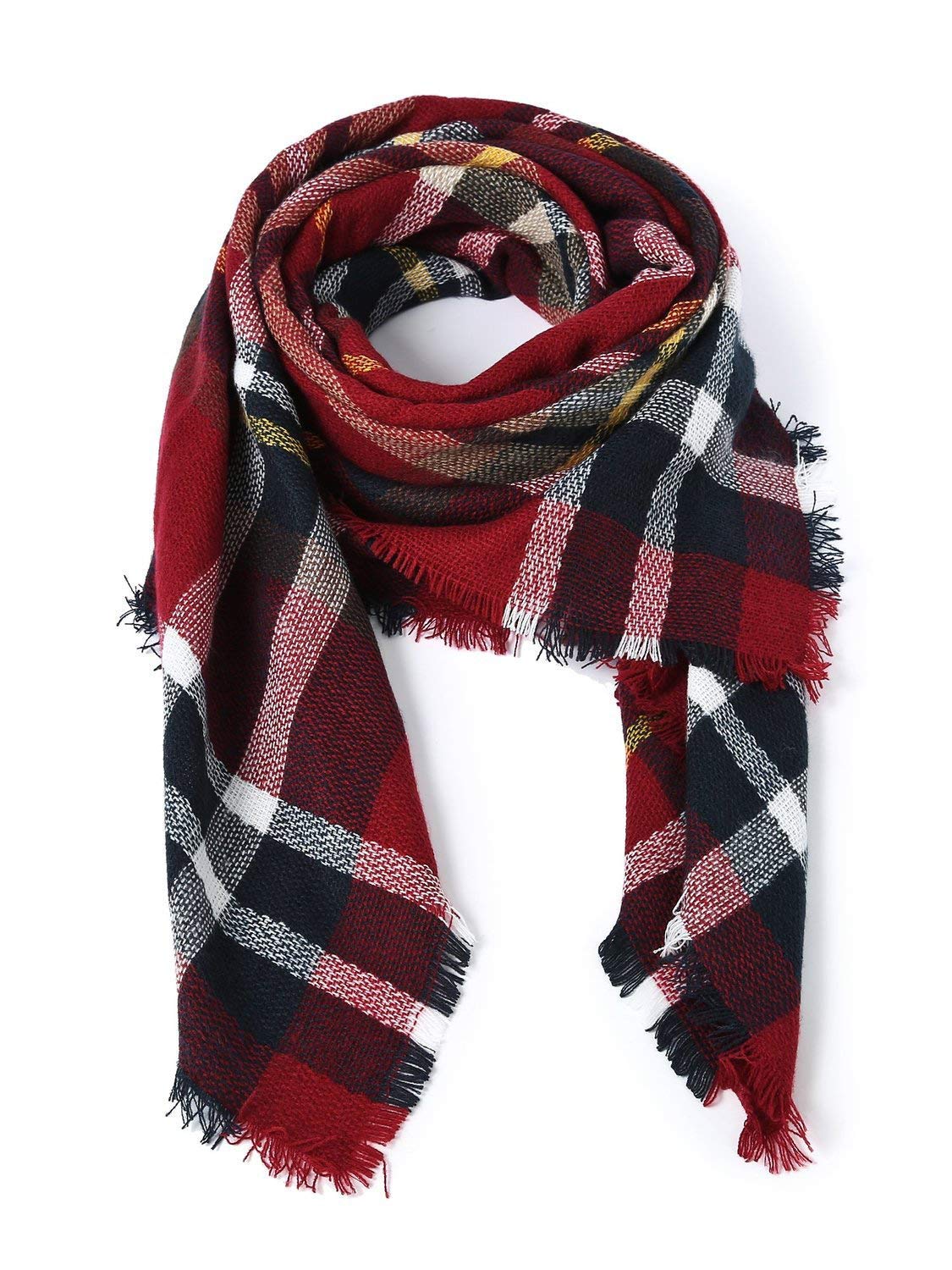 Women's Plaid Scarf, Cozy Winter Wrap Oversized Large Thick Shaw Women's Plaid Scarf, Cozy Winter Wrap Oversized Large Thick Shaw