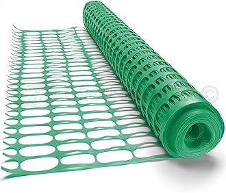 GroundMaster Plastic Mesh Barrier Safety Fence Gardening Pest Protection (100m, Green)
