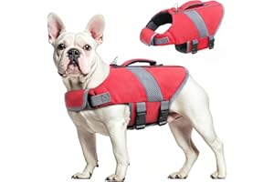 Mosucoirl Dog Life Jacket High Flotation,Shark Dog Lifesavers Floats Coat High Visibility Reflective Pet Safety Vest Swimsuits Small Medium Large Dog Life Vest for Swimming Boating Surfing Kayaking