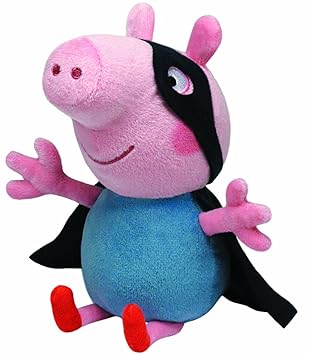 Ty Schorsch Superheld Cerdo juguete Felpa Negro, Azul, Rosa - Juguetes de peluche (