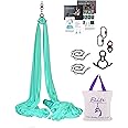 F.Life Aerial Silk 10 Yards Kit Durable Aerial Yoga Hammock with Hardware & Guide Aerial Swing for Acrobatic Flying Yoga