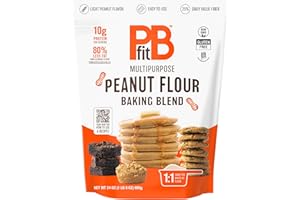 PBfit Peanut Flour Baking Blend - Gluten Free & Non GMO - 10g Protein per Serving 8% DV - 80% Less Fat than Almond Flour - 1 