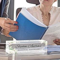 Name Plate for Desk Personalized Office Acrylic