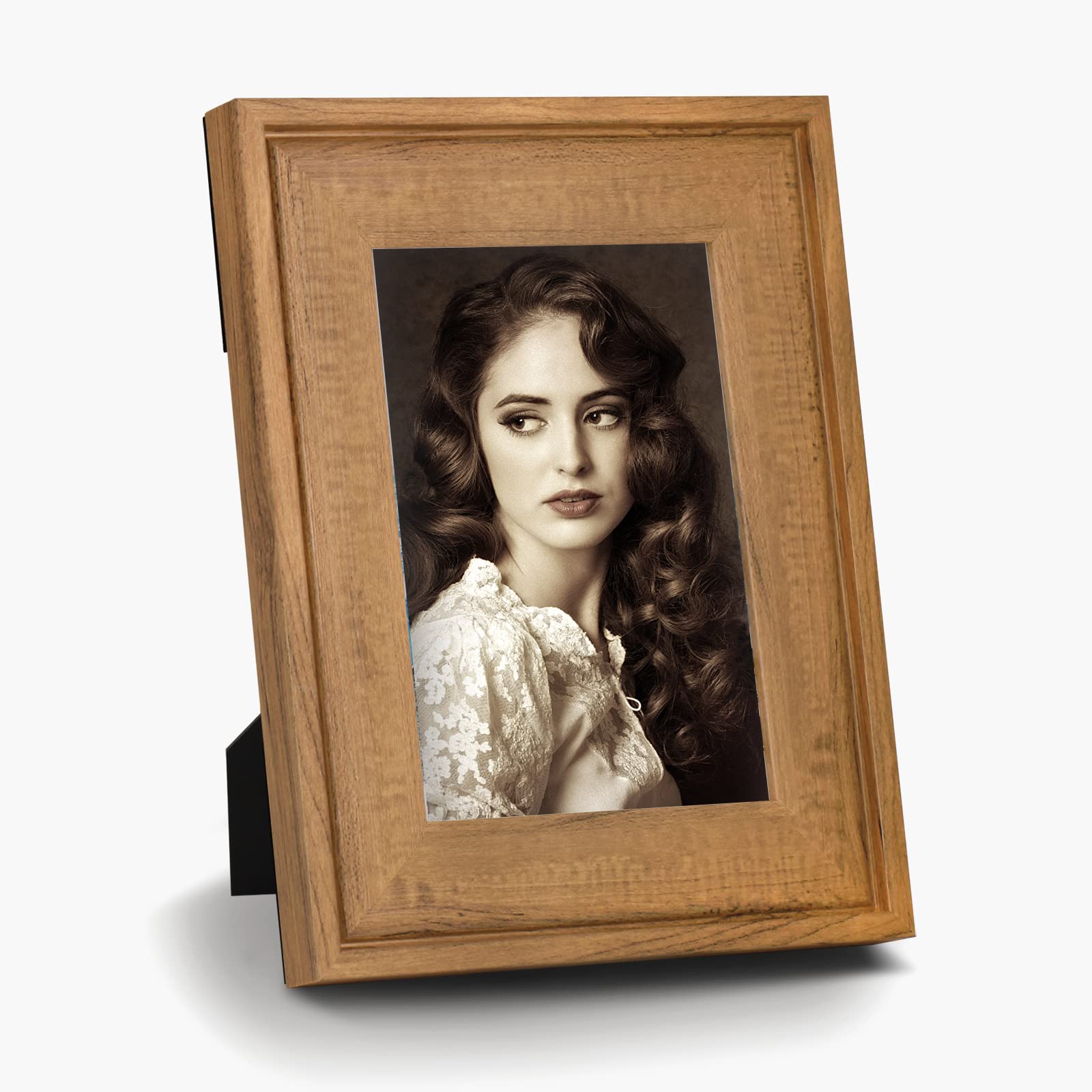 4x6 Photo Frames Resin Picture Frames Vintage Portrait Family Landscape Wedding Painting Frame Display on Tabletop&Wall for Home Office Coffee Shop Gallery Decor Brown