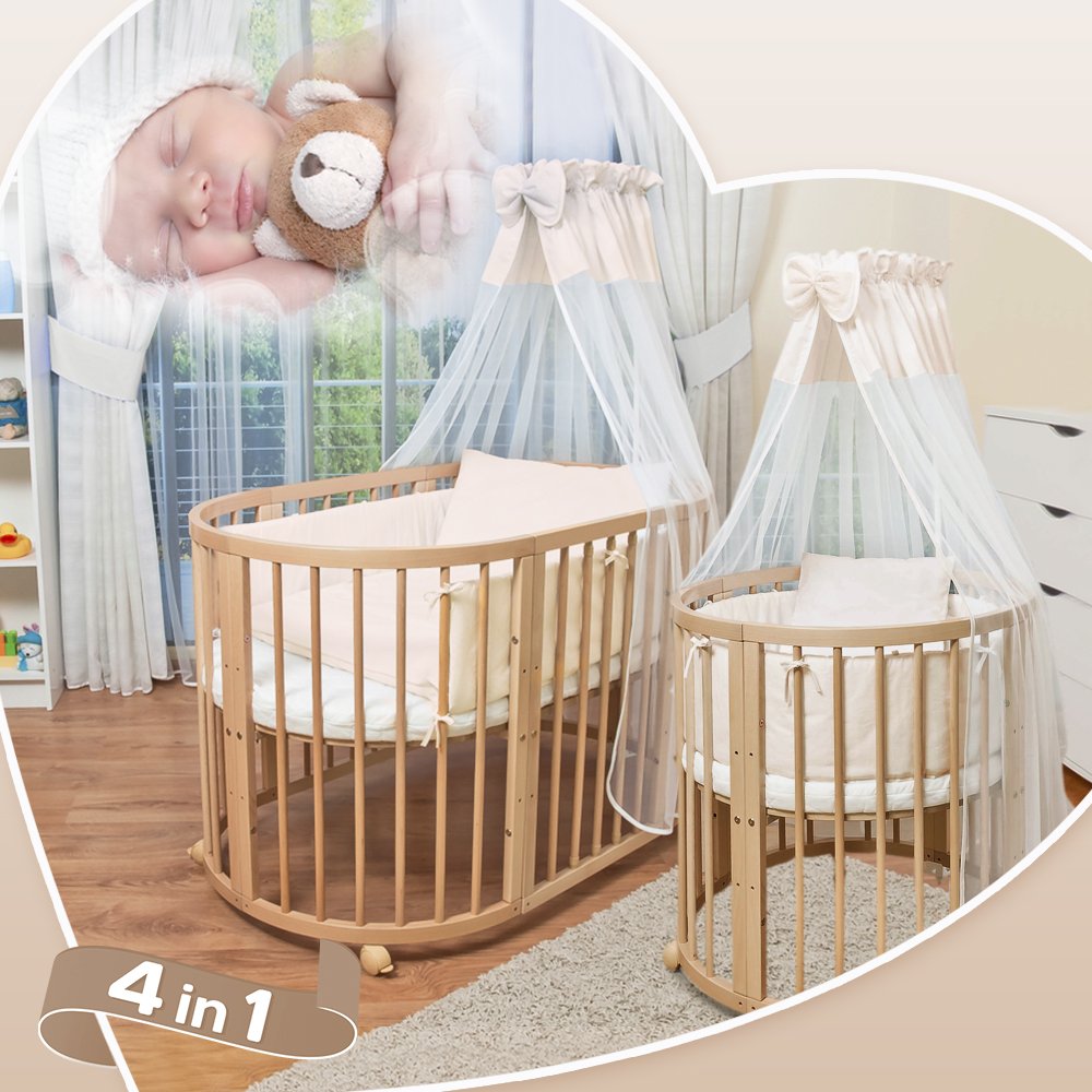 Comfortbaby Baby Children Bed Oval Solid Wood In Desertcart