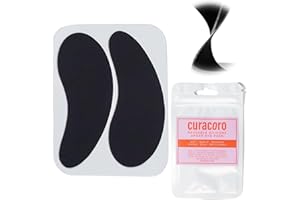 Curacoro Reusable Eye Pads, Silicone Under Eye Patches Lash Lift Cover Eyelash Extension | Soft Pads for Sensitive Skin during Eyelash Perm Lamination & Lash Extensions Remover (Black, Style 3)